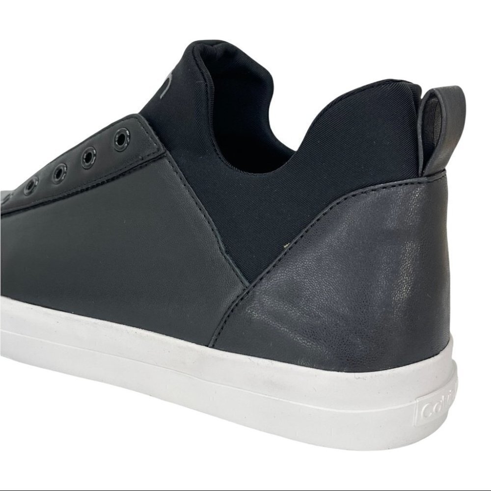 Calvin Klein Valorie Black Leather Neoprene Womens Sneakers Size 10M - Picture 10 of 15